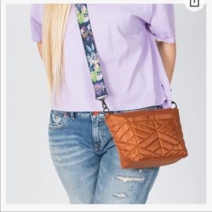 LUG-Mustard Yellow/Orange with floral strap-crossbody